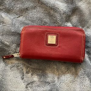 Tignanello Long Zipper Wallet Red